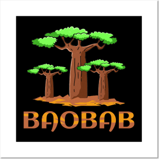 Baobab Upside Down Tree Baobab Madagascar Posters and Art
